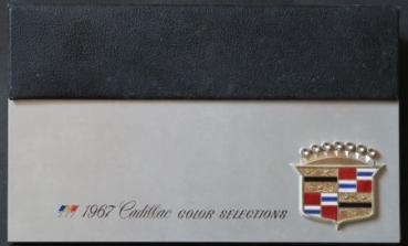 Cadillac Modelprogram Color and Upholstery in 2 aluminium Dealer-Leathermaps with Metallogo (2369)
